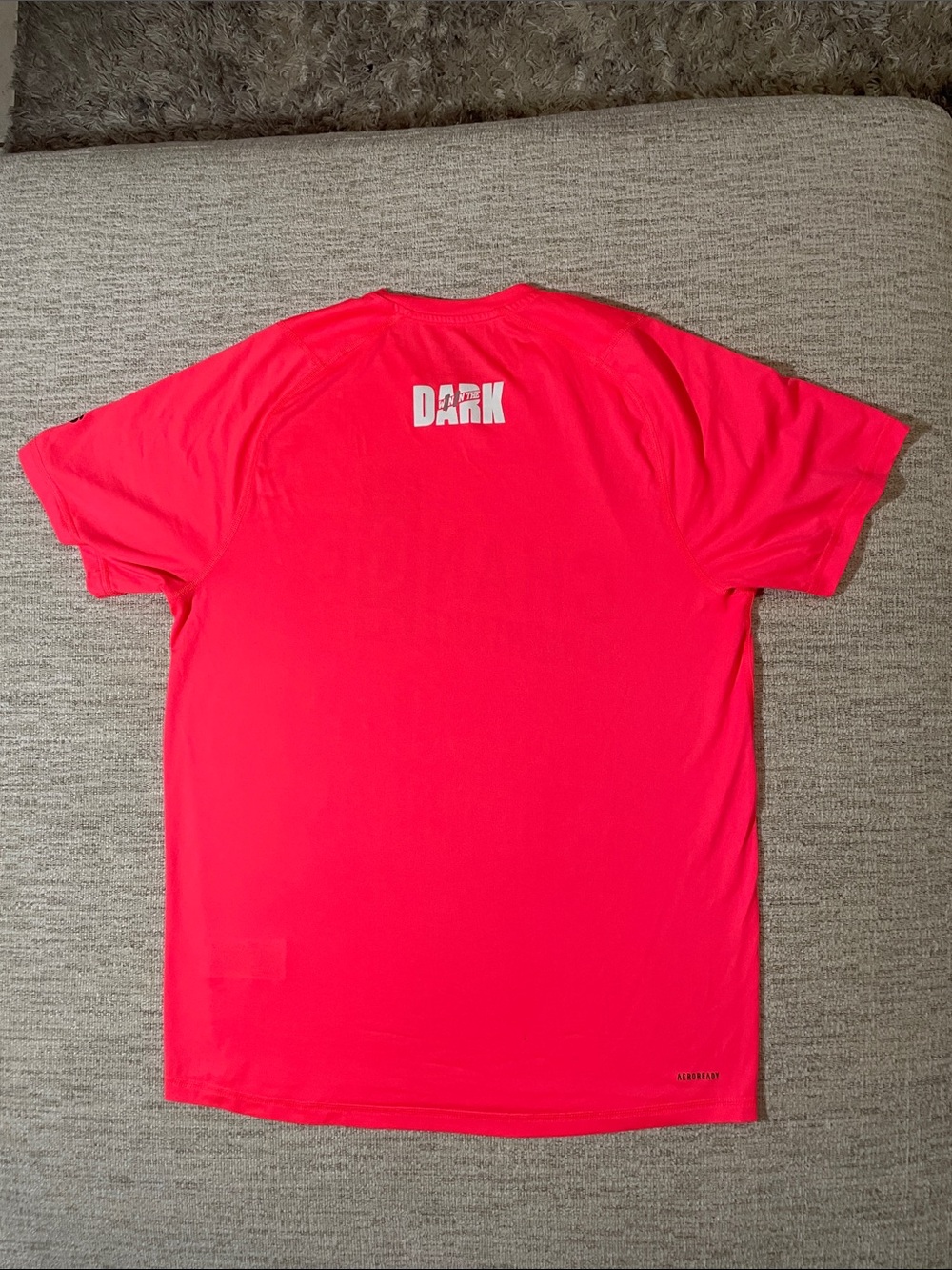 Adidas Mens L Neon Pink Graphic Motivational T Shirt - Picture 10 of 13
